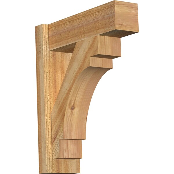 Ekena Millwork Merced Block Rough Sawn Outlooker, Western Red Cedar, 6"W x 18"D x 22"H OUT06X18X22MRC05RWR - main